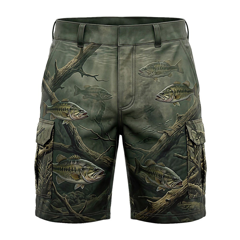 Largemouth Bass Heavyweight Cargo Shorts - Image 2