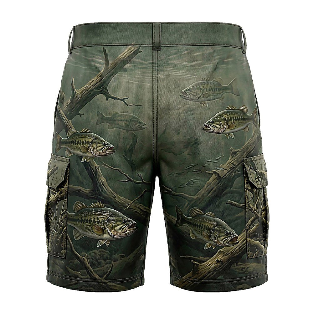 Largemouth Bass Heavyweight Cargo Shorts - Image 3