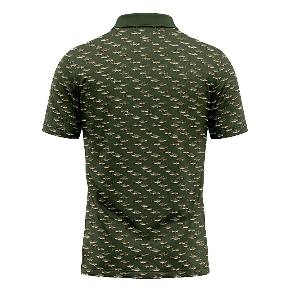 Largemouth Bass Pattern Fishing Polo Shirt - Image 2