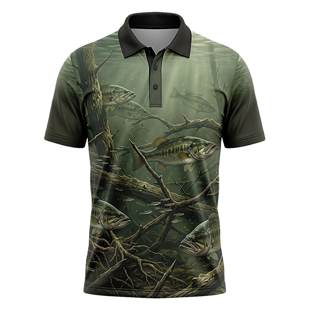 Underwater Bass Timber Polo Shirt