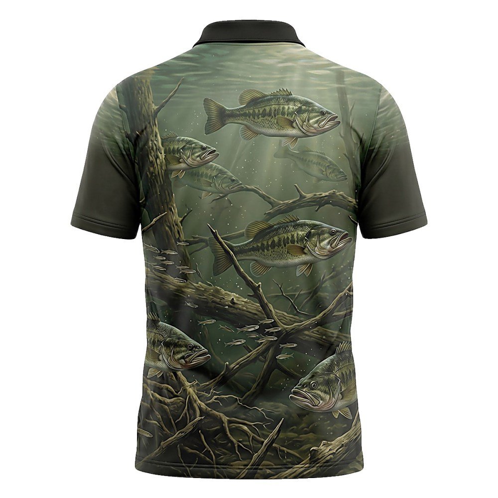 Underwater Bass Timber Polo Shirt - Image 2