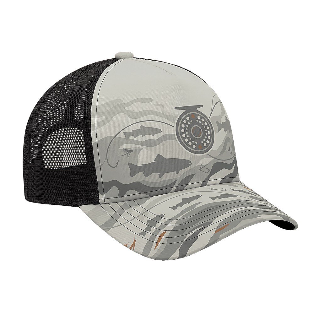 Fly Fishing Trout Outdoor Mesh Cap - Image 2