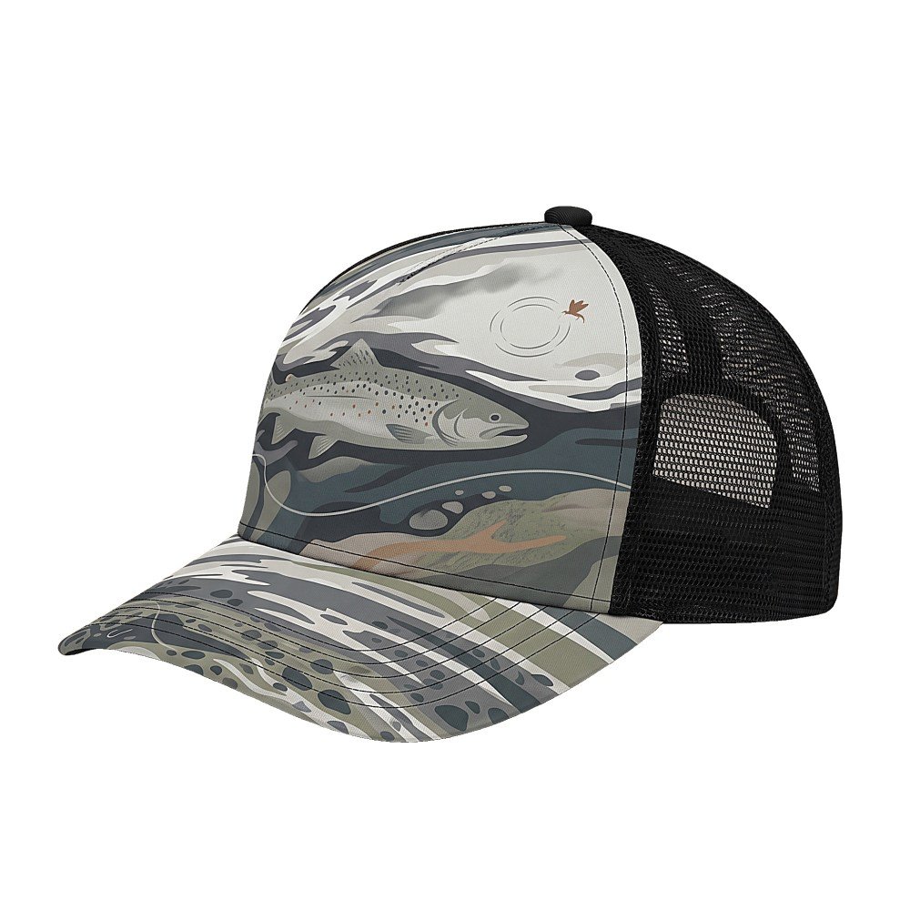 Fly Fishing Angler Outdoor Mesh Cap - Image 2