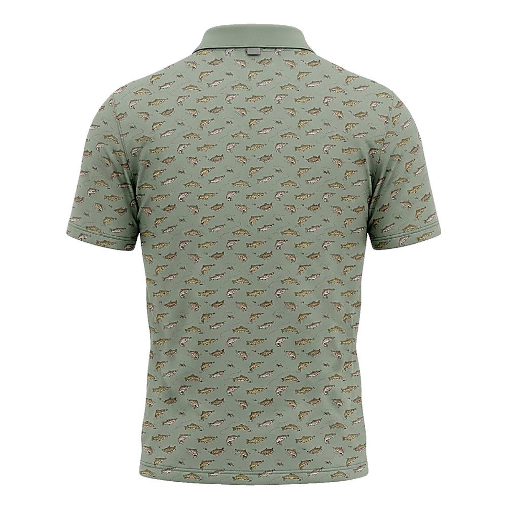 Trout Species Fly Fishing Polo Shirt - Image 2