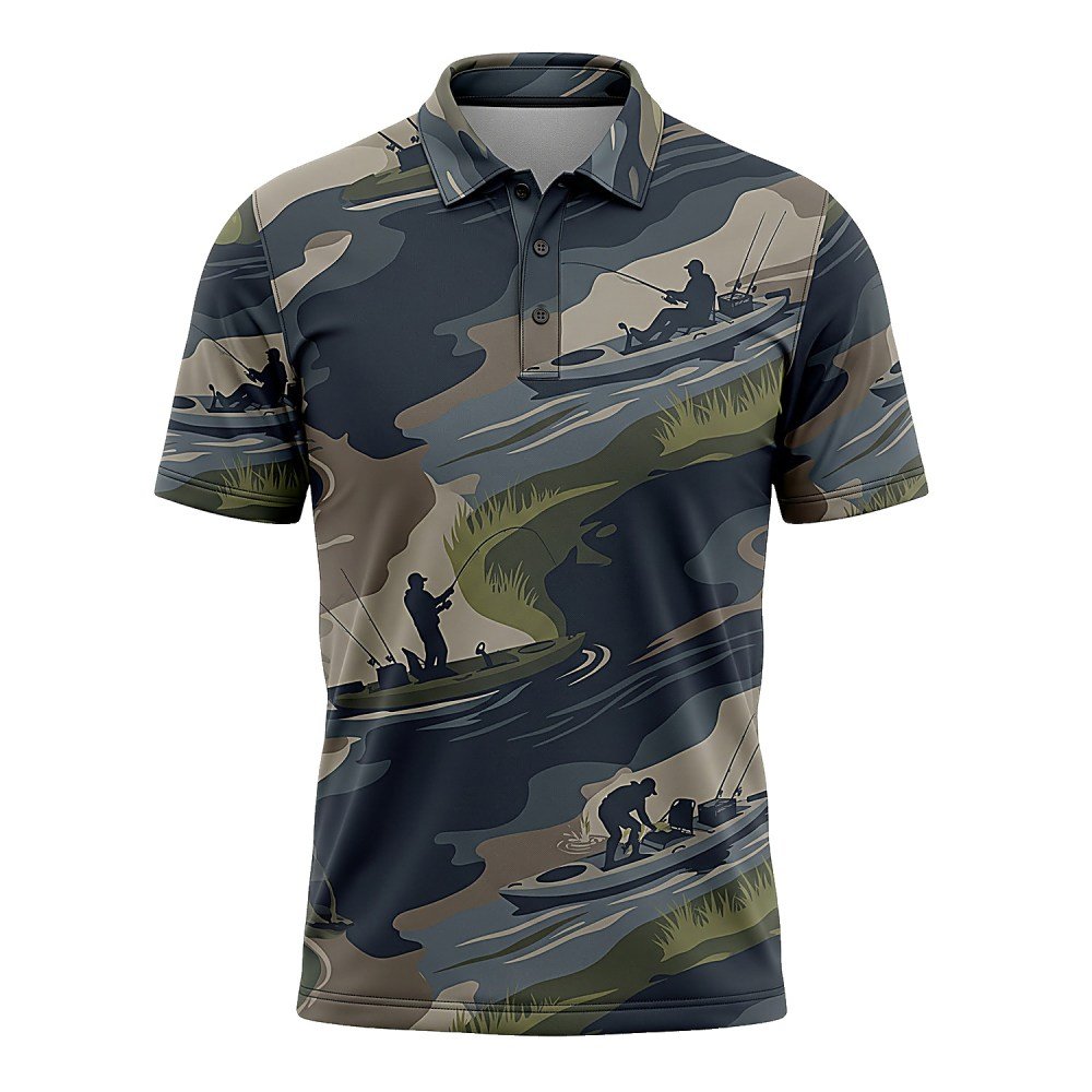 Kayak Fishing Polo Shirt