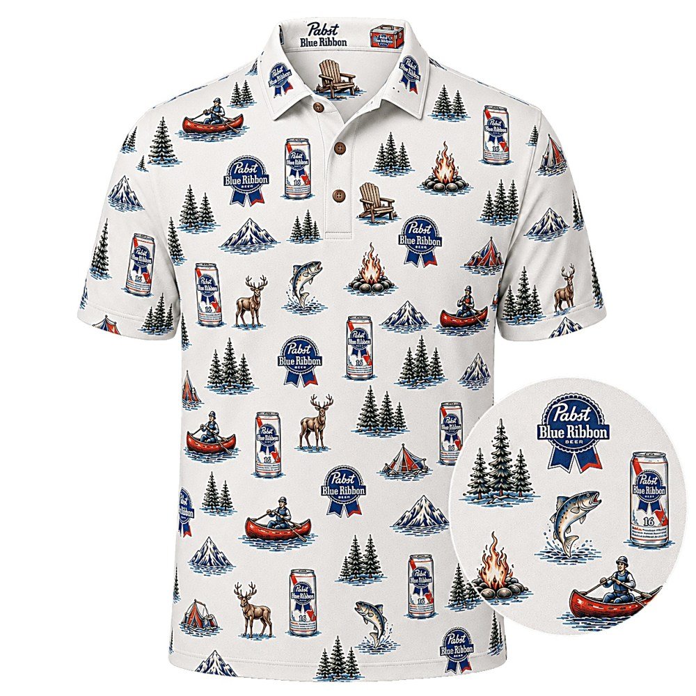 Pabst Blue Ribbon Light Adventure Polo Shirt