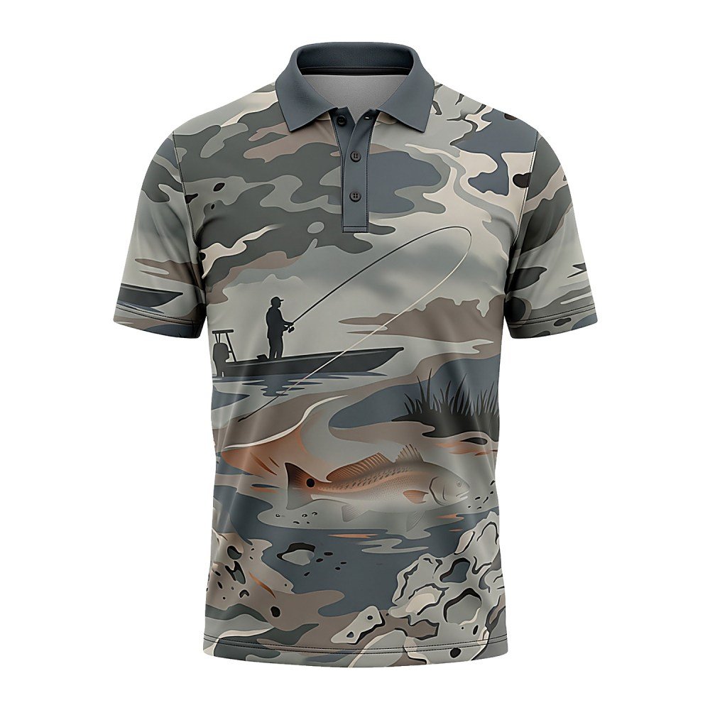 Redfish Flats Fishing Polo Shirt