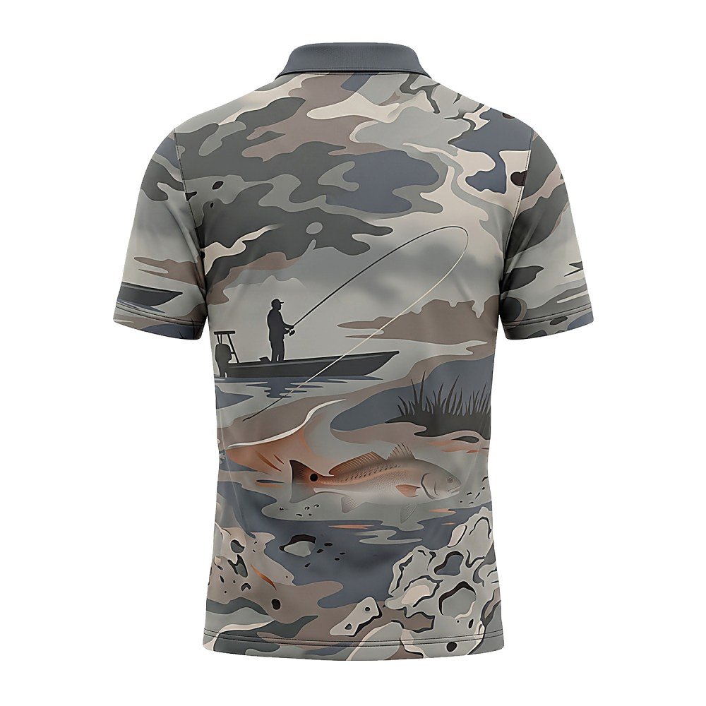 Redfish Flats Fishing Polo Shirt - Image 2