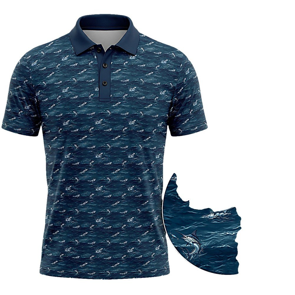 Saltwater Fishing Polo Shirt