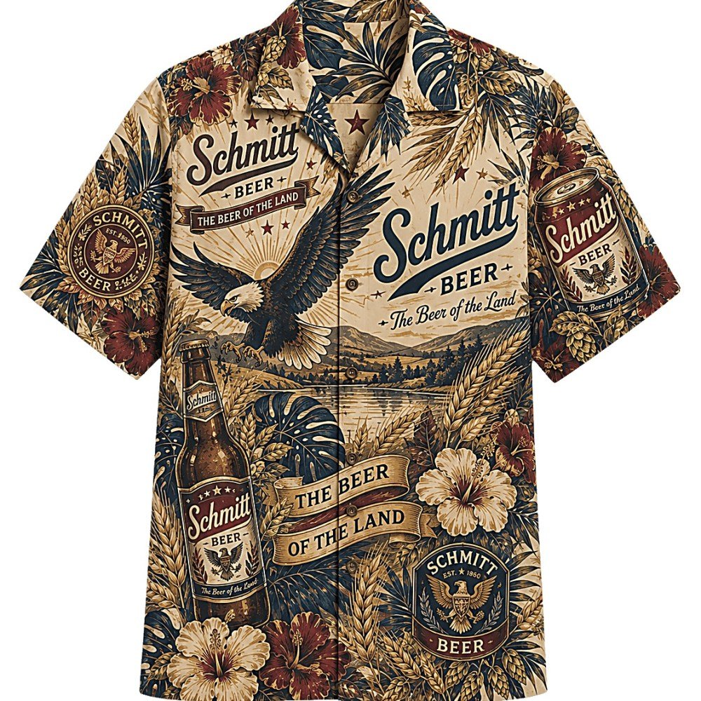 Schmitt Beer Eagle Heritage Hawaiian Shirt