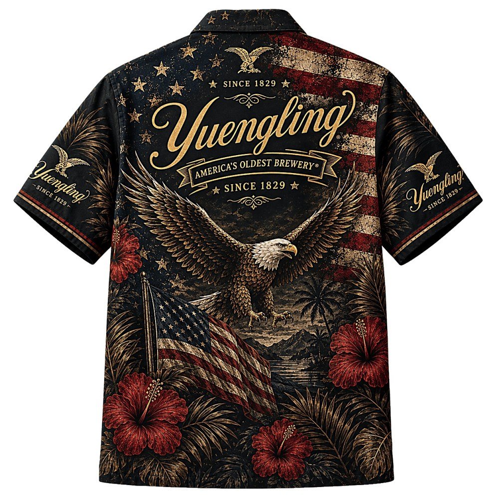 Yuengling American Eagle Hawaiian Shirt - Image 2