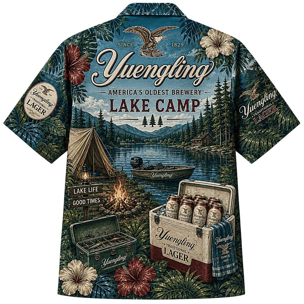 Yuengling Lake Camp Hawaiian Shirt